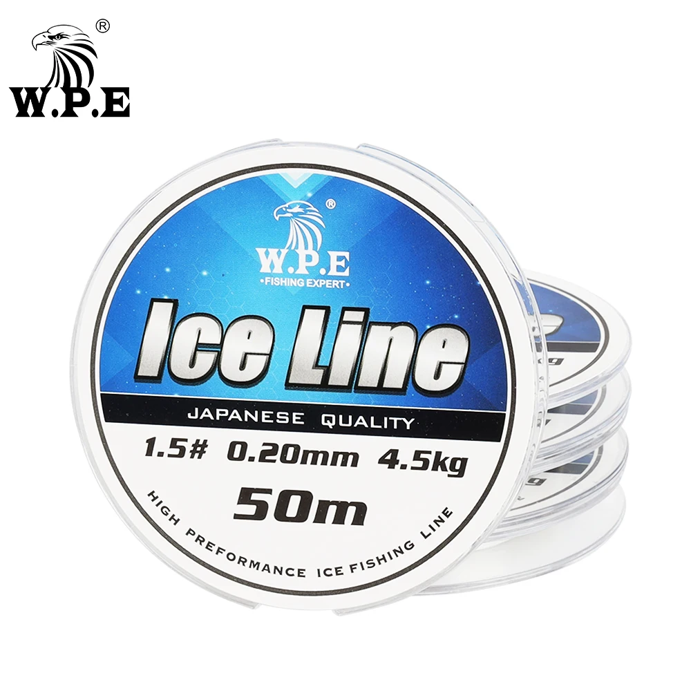 W.P.E Ice Fishing Line 30m/50m Nylon Fishing Line 2.2kg-4.5kg 0.12mm-0.20mm Japanese Material Strong Monofilament Sinking Line