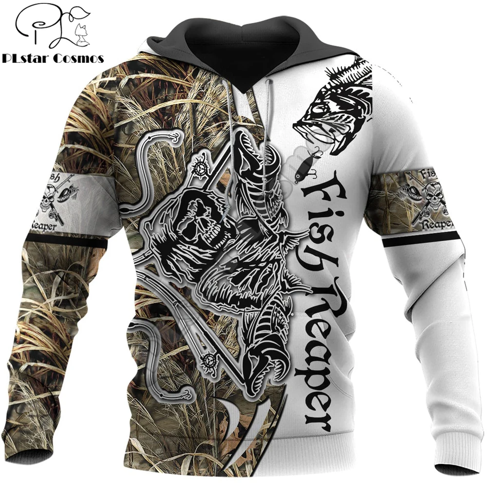 

2021 Autumn Fashion Mens Hoodie Fishing Reaper 3D All Over Printed hoodies and Sweatshirt Unisex Casual Stree Sportswear DW786