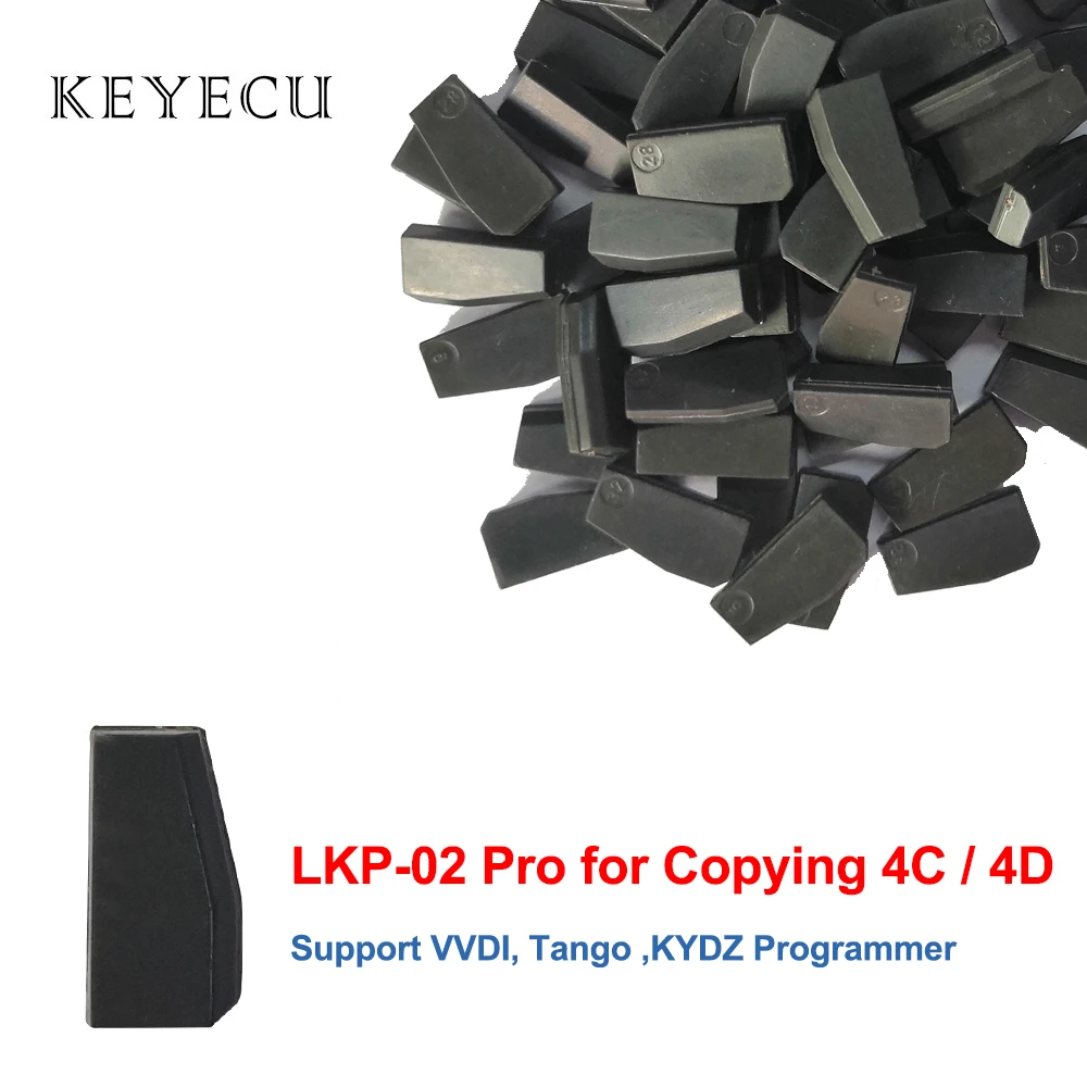 Keyecu LKP-02 Pro Chip for Copying 4D / 4C Chip, LKP02 Pro Transponder Chip Support Tango VVDI KYDZ Programmer, Reuseable