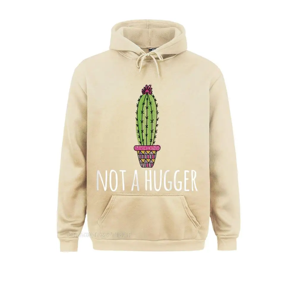 Womens Not A Hugger Funny Introvert Cute Cactus Hoodie Newest Young Sweatshirts comfortable Hoodies Printed On Sportswears