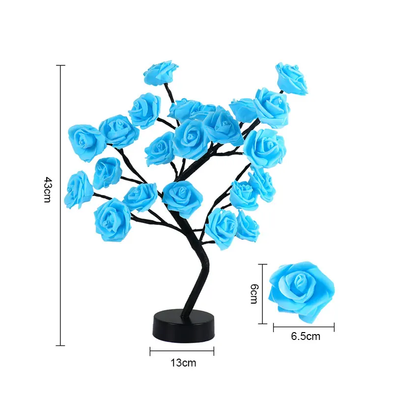 1PCS Rose Shape Night Light Beautiful Rose Shape USB Lamp For LED Light Parties Wedding Decor Versatile Decorative Lamp