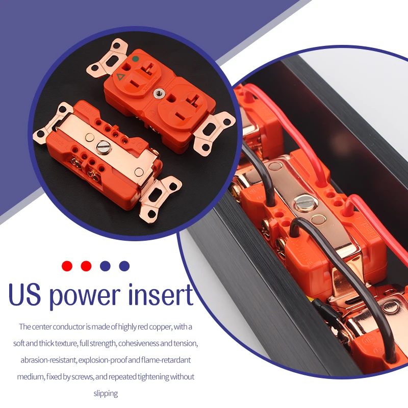 Xangsane a US hifi power strip 2 sockets/4 sockets/6 red copper power sockets for Hi-end audio system power filter