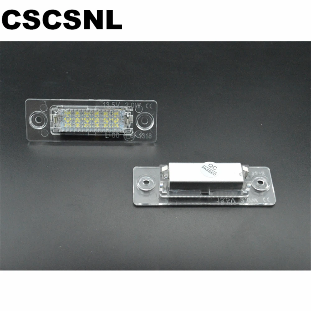 CSCSNL 12V LED Car License Number Plate Light Lamp No Error For VW Touran Golf Caddy Jetta MK5 T5 Passat Cimousint SKODA Superb