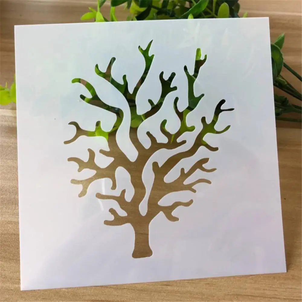 Journal Supplies Hollow Coral Tree Stencils Wall Painting Scrapbook Coloring Embossing Album Decorative Paper Card Template