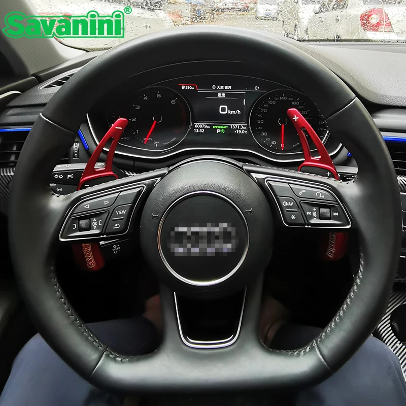 Savanini Aluminum Steering Wheel DSG Shift Paddle Shifter Extension For Audi new A1/A3/A4/TT/TTS/Q2/Q7 R8 B9 A5 sportback