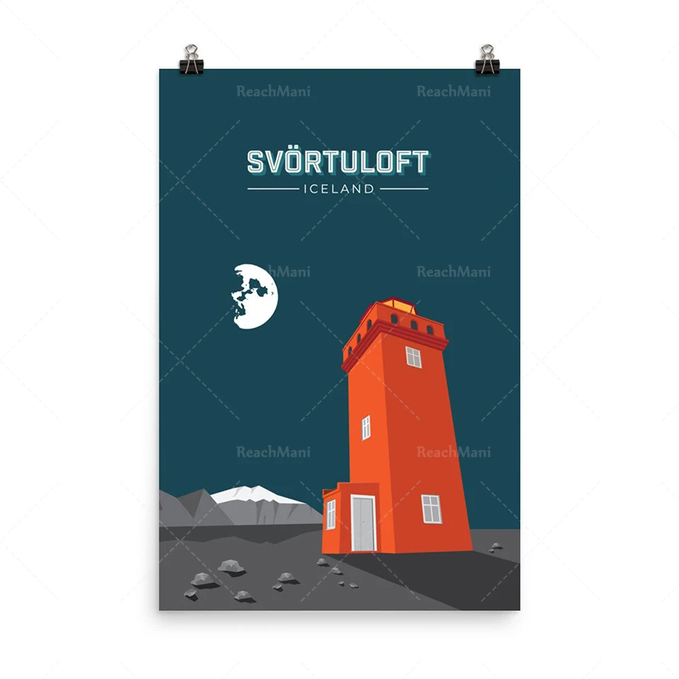 Tourist Attractions Poster Nordic Design/Nordic Style/Simple
