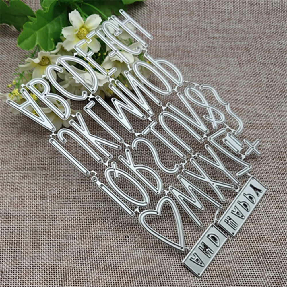 Large Big Alphabet Set Metal Cutting Dies Stencils For DIY Scrapbooking Decorative Embossing Handcraft Die Cutting Template