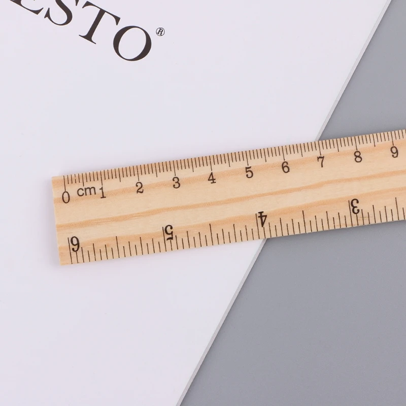 15cm /20cm/ 30cm Wooden Ruler Double Sided Student Learning Stationery straight rule School Office Measuring Tool C26