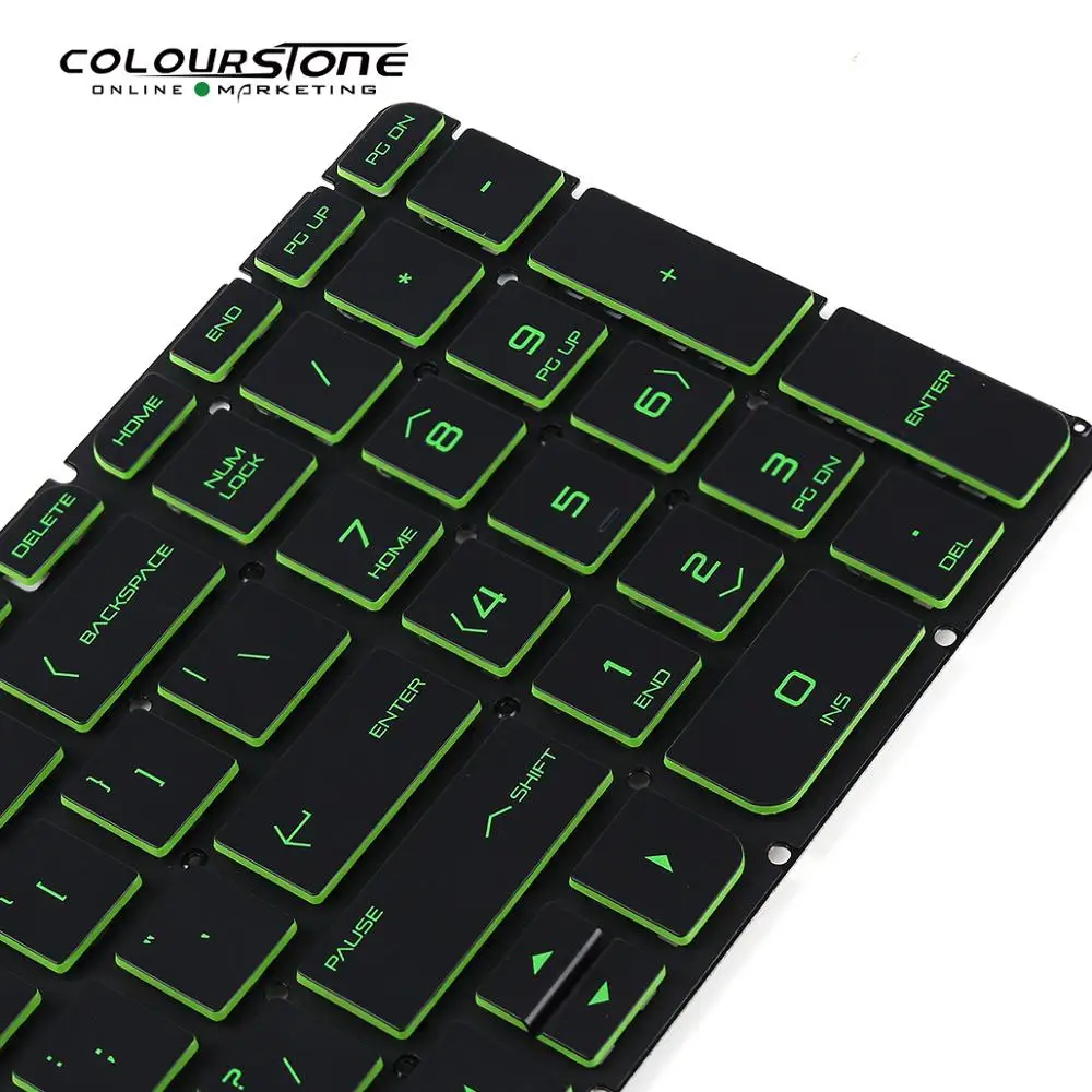 Keybard-teclado para portátil con letras verdes 15-ab 15-BC, Original de EE. UU., teclado interno, novedad
