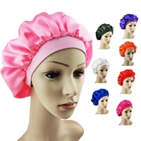 30cm width Women's satin hair bonnet for sleeping silk hair wrap Lili and bathing cap Nightcap For Women Men Unisex Cap bonnet