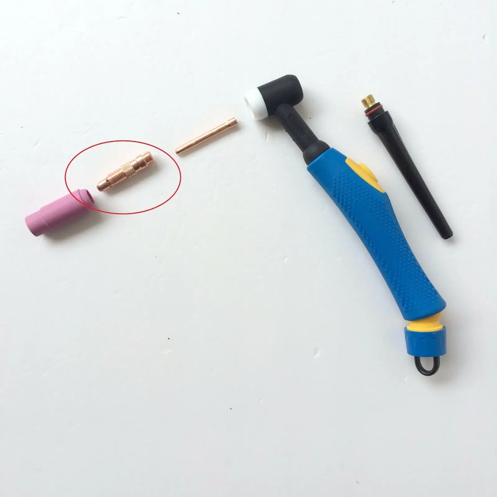 Kit TIG de boquilla de cuerpo de pinza, Conector de consumibles de antorcha de soldadura para serie WP17 18 26, 15 Uds.