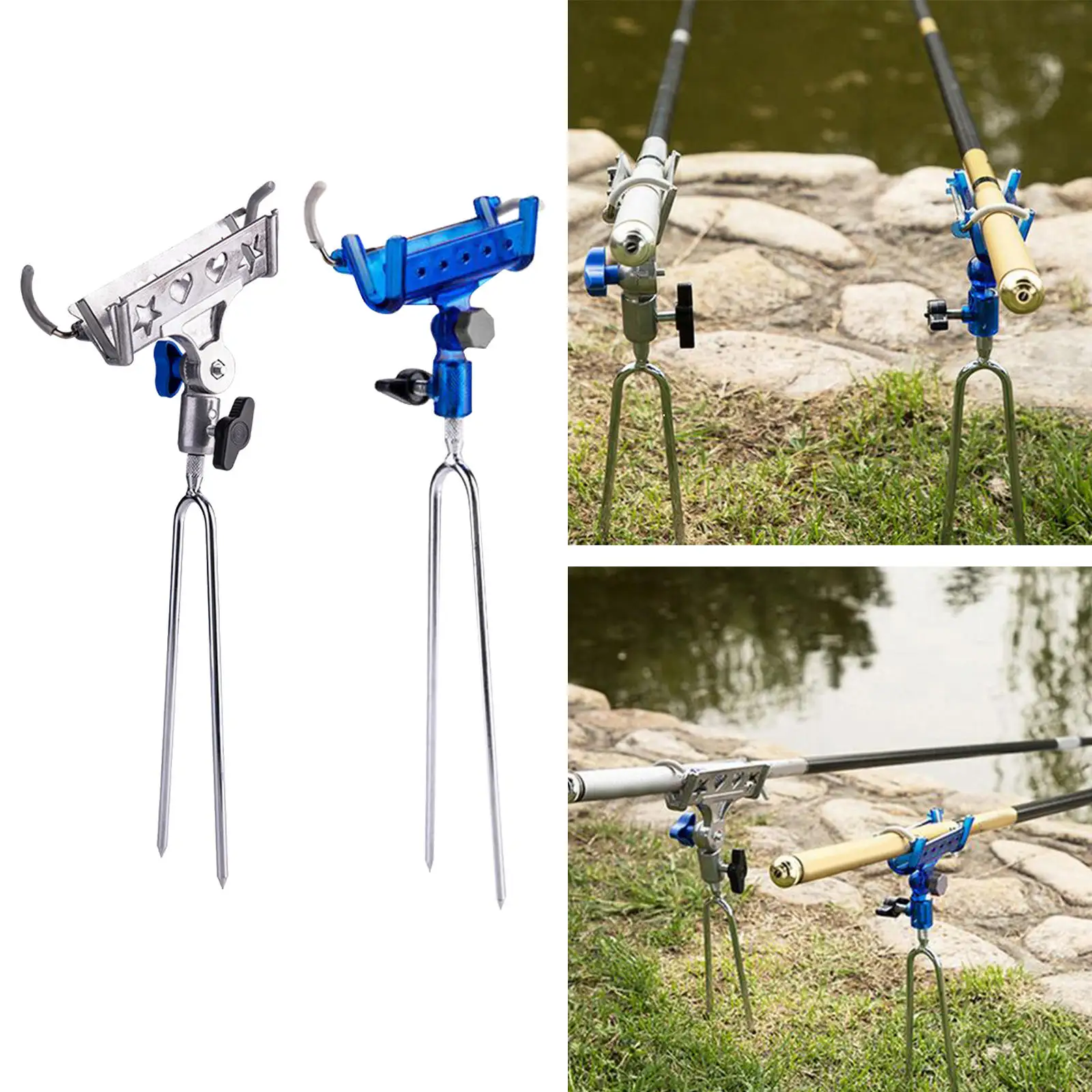 Picture 6: Travel Automatic Fishing Rod Holder Rack Ground Stake Stand Fish Pole Bracket Supplies Tool Adjustable Sensitivity AntiRust
