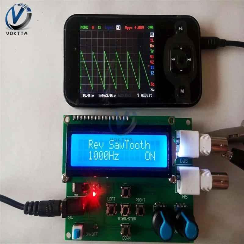 DDS Function Signal Generator Sine Square Sawdust Triangle Wave Generator 1602 Digital LCD Display Module