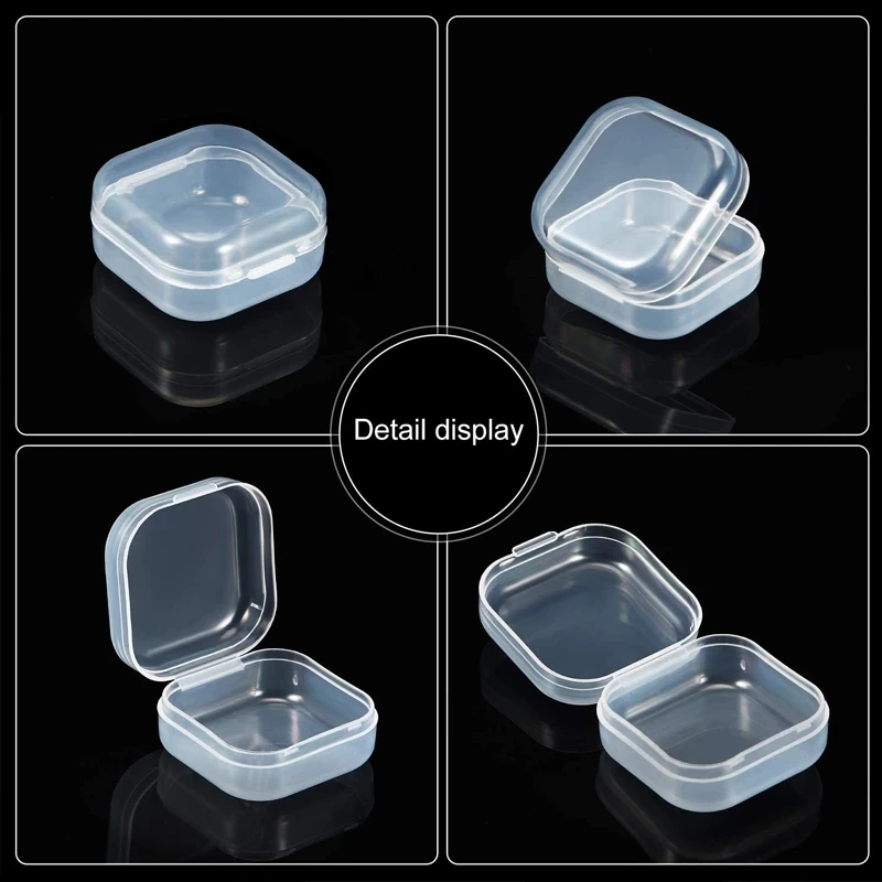 10 Pcs Clear Divided Storage Box New Empty Jewerly Nail Art Tips Small Beads Case Organizer Storage Plastic Jewerly Box