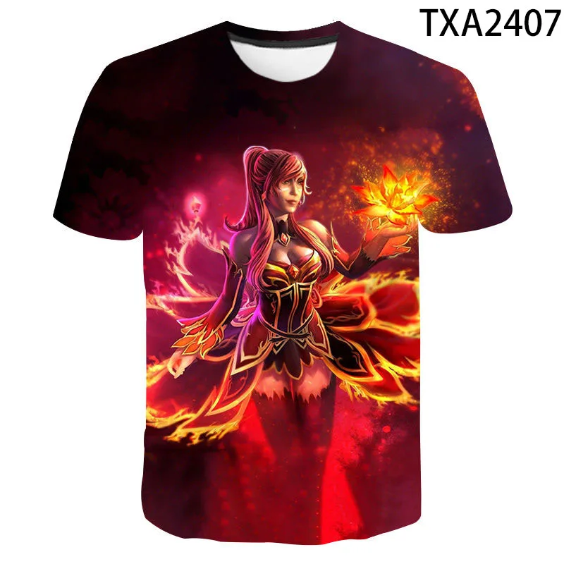 2021 New 3D Dota 2 Printed T-shirt Men Women Children Games T Shirts Short Sleeve Harajuku Streetwear Tops Oversized