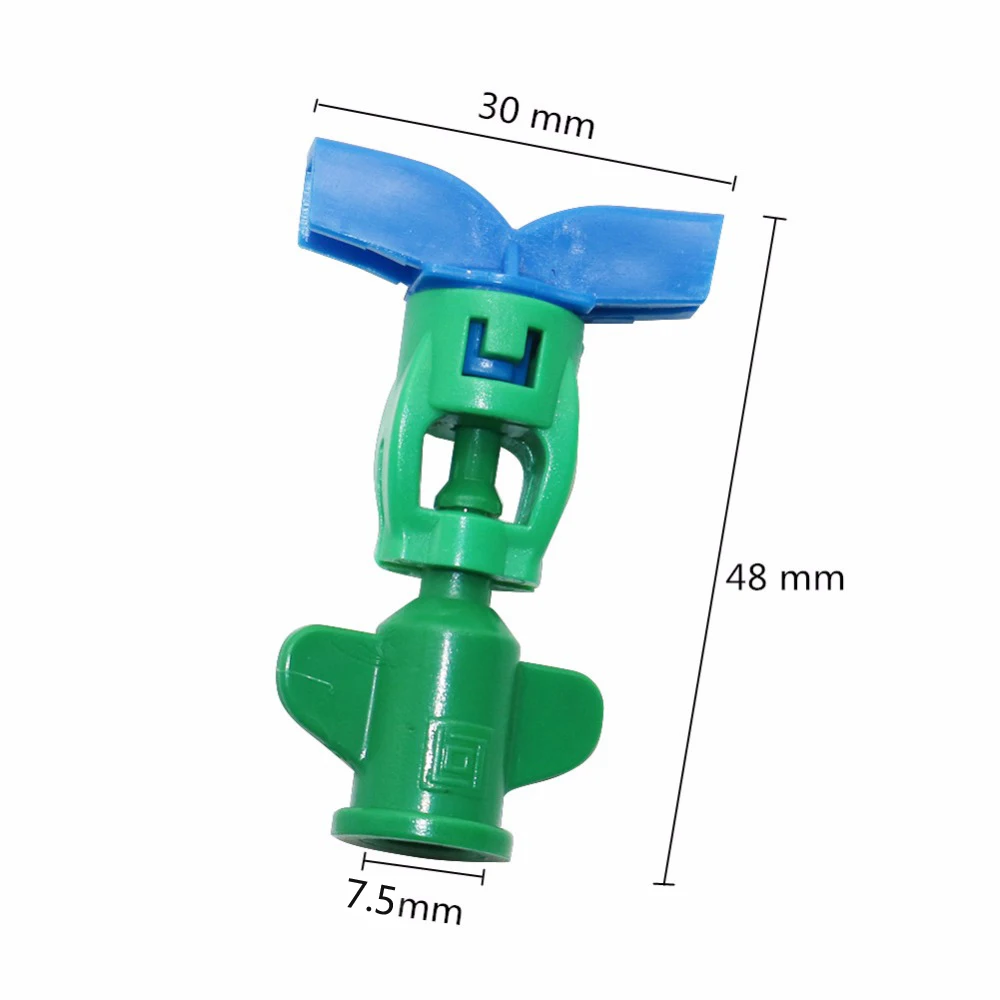 360 Degree Rotating Sprinkler Nozzle Atomization Greenhouse Garden Watering Sprinkler Spray Nozzle Agriculture Tools 100 Pcs