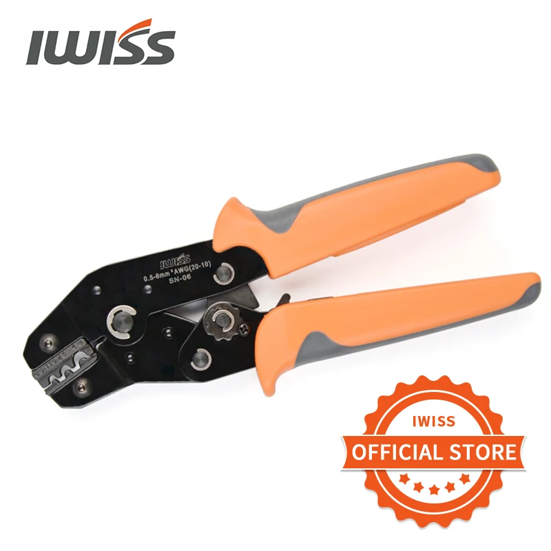 

IWISS SN-06 Mini Crimping Tool 0.5-6MM² Hand Tool Wiring Pliers For OT/UT Terminals Electrical Connectors