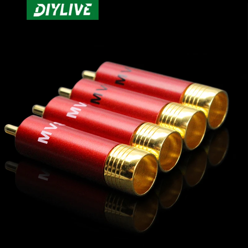 DIYLIVE High MVS RCA Pure Copper RCA Plug Lotus Plug Signal Head Audio Head Self-locking Terminal 12mm