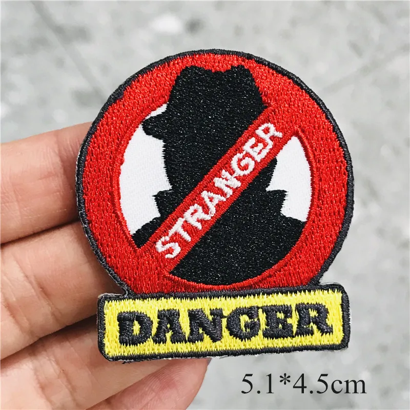 7Pcs/set Strange Things Patch Iron On Patches For Clothing Cool Logo Letters Stickers On Clothes Appliques Stripes Backpack DIY