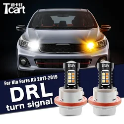 2PCS Car Accessories Led drl Daytime Running Light Turn Signal For Kia K3 Cerato BD 2017 2018 2019 2IN1