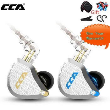 CCA C12 Hybrid Metal Headset HIFI Bass Earbuds In Ear Monitor Noise Cancelling Earphones earpiece C10 C16 ZST ZSN PRO 1