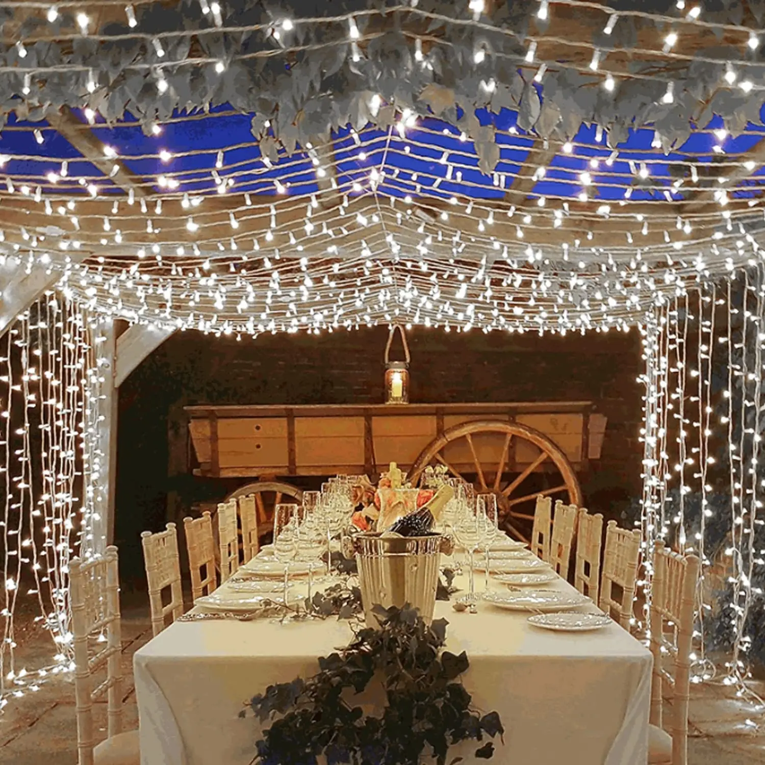 Guirnalda de luces LED de Navidad para decoración de cortinas, hogar, dormitorio, exteriores, vacaciones, boda