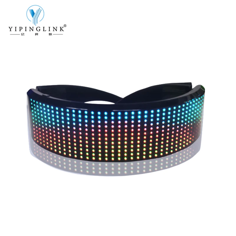 Bluetooth programmable cool shinning LED glasses APP control full color rgb dynamic LED display glasses for party dance gift