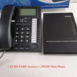 Cheapest PBX / PABX SV308 Office Phone system ( 1 PBX system + 1 Main phone for operator)-On sale