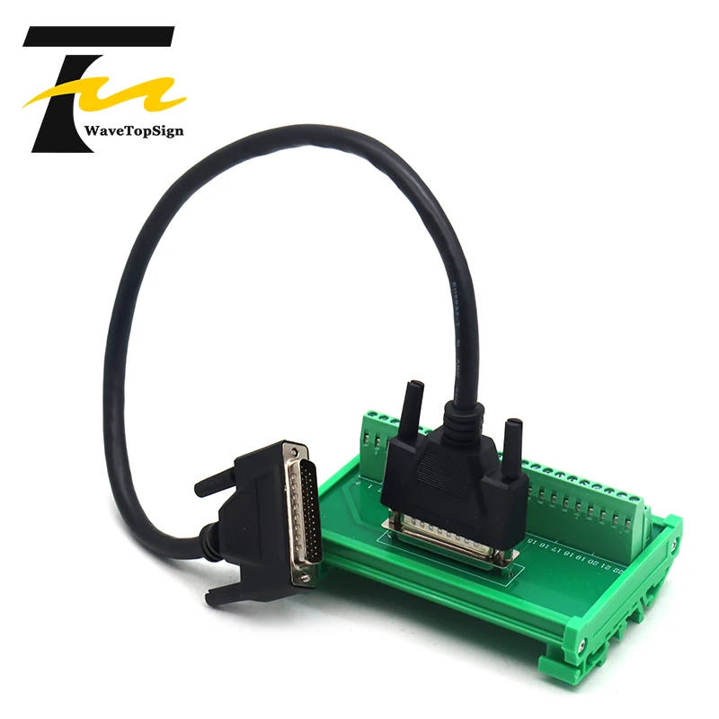 WaveTopSign Guide rail terminal board ASD-B2-CN1 DB44Pin ASD-MDDS44 44 pin Relay Terminal Station DB44 use For B2 Servo Series