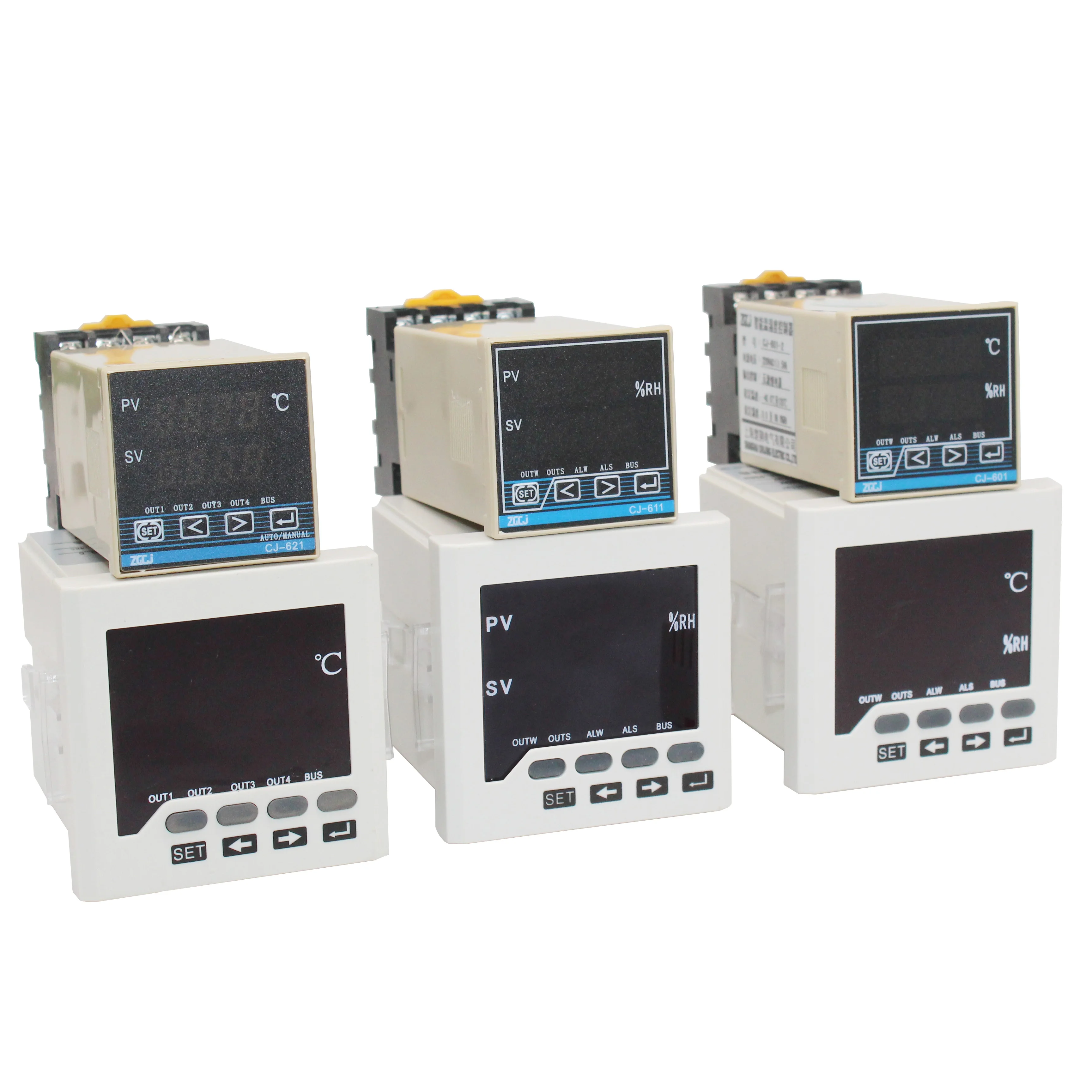 Imagem -02 - Controlador de Temperatura e Umidade Digital com Sensor Inteligente tipo de Trilho Din Painel Termostato e Higrômetro