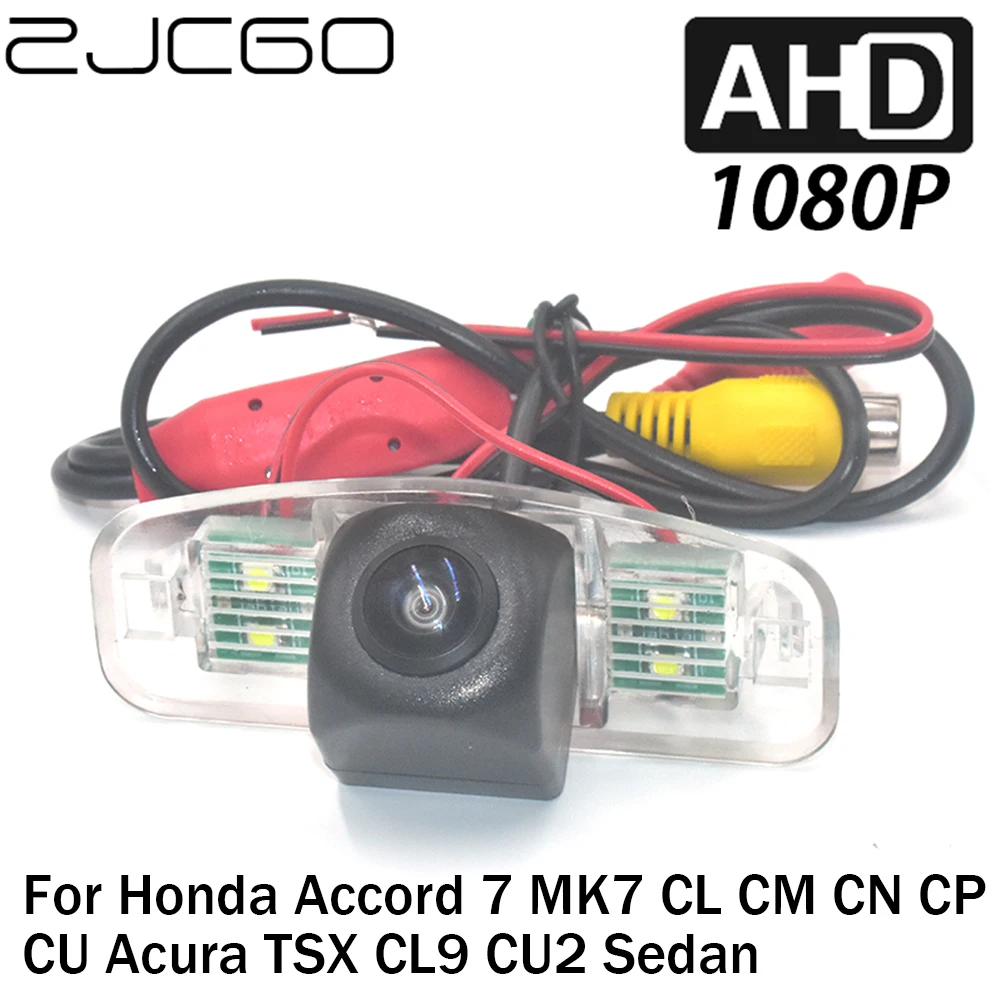 

ZJCGO Car Rear View Reverse Backup Parking AHD 1080P Camera for Honda Accord 7 MK7 CL CM CN CP CU Acura TSX CL9 CU2 Sedan