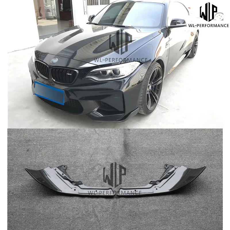 

F87 M2 Высококачественный комплект кузова из углеродного волокна, передний боковой бампер, разветвители для Bmw F87 M2 M-performance Style 2015-up