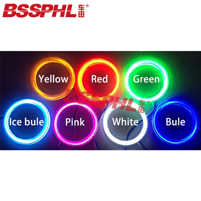 BSSPHL Car modeling light COB angel eyes 12 volts Car Halo Ring Lights 60mm 65mm 70mm 75mm 80mm 85mm 90mm 95mm 100mm 110mm 120mm