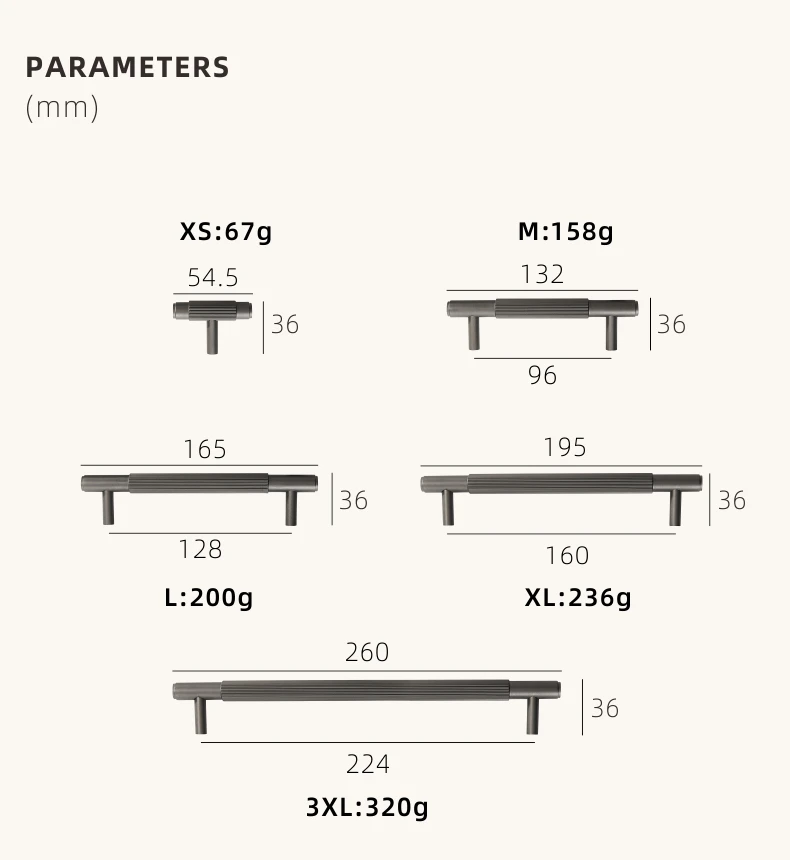 Dooroom Messingstreifen-Möbelgriffe, schwarz, geradlinig, für Kleiderschrank, Kommode, Schrank, Schublade, Schuhschrank, Weinschrank, Zuggriffe – Detail 12