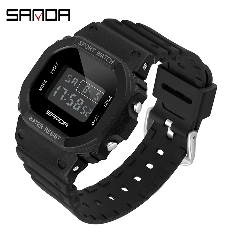 Fashion New Sanda Top Brand White Women Sports Watch Matcha Waterproof Ladies Jelly Digital Watches Reloj Mujer Relogio Feminino