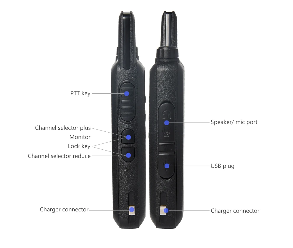 Zastone-mini rádio de comunicação x6, 2 peças, walkie-talkie, uhf, bidirecional, fm, usb, comunicador, ham, cb