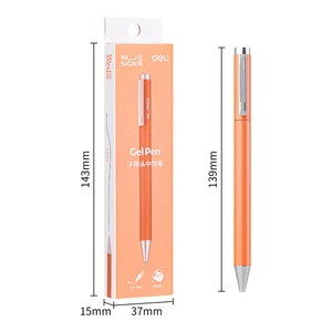 Xiaomi deli metal gel pen, ballpoint rollerball, signature pens for office students, stationary supplies, 0.5mm 7 Main Stationary Sales - №2