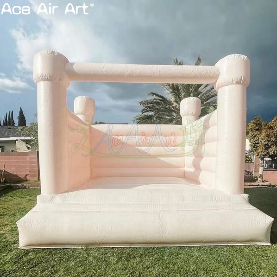 แฟชั่นส่วนบุคคลงานแต่งงาน Inflatable Bouncer กระโดด Trampoline พร้อมเครื่องเป่าลมสําหรับพิธีกลางแจ้ง Made In China