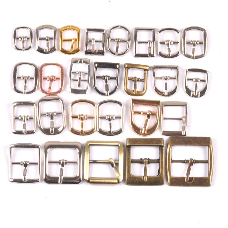 10pcs/lot Gold Sliver Metal Adjusters Pin Buckle Hand Bag Strap Sliders Buckles Leather Adjustment Sewing Accessories C3219