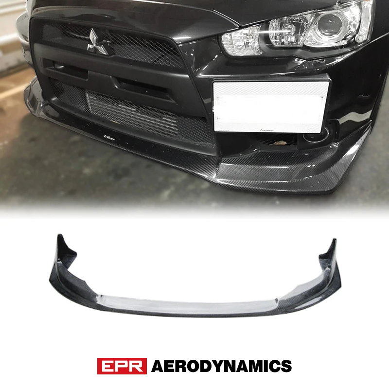 

Car Styling Real Carbon Fiber Front Lip For Mitsubishi Evolution EVO 10 VS Style