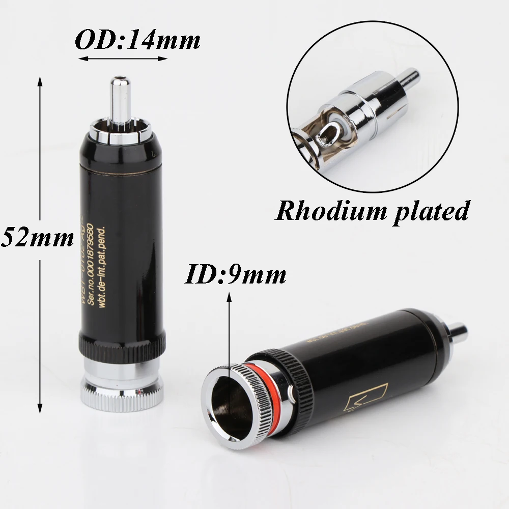 R1743 HIFI 0102Ag rhodium-plated rca plug for audio signal cable rca connector audio terminal RCA head