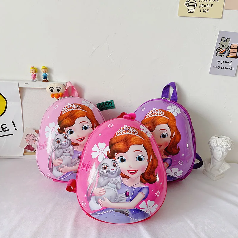 Disney Children Schoolbag For Girl Cartoon Sofia Princess Kindergarten Waterproof Backpack Student Multifunction Travel Knapsack