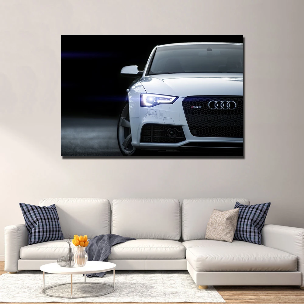 Audi RS 5 Super Car Poster Wallpaper Canvas Painting Wall Art Decoration  for Living Room