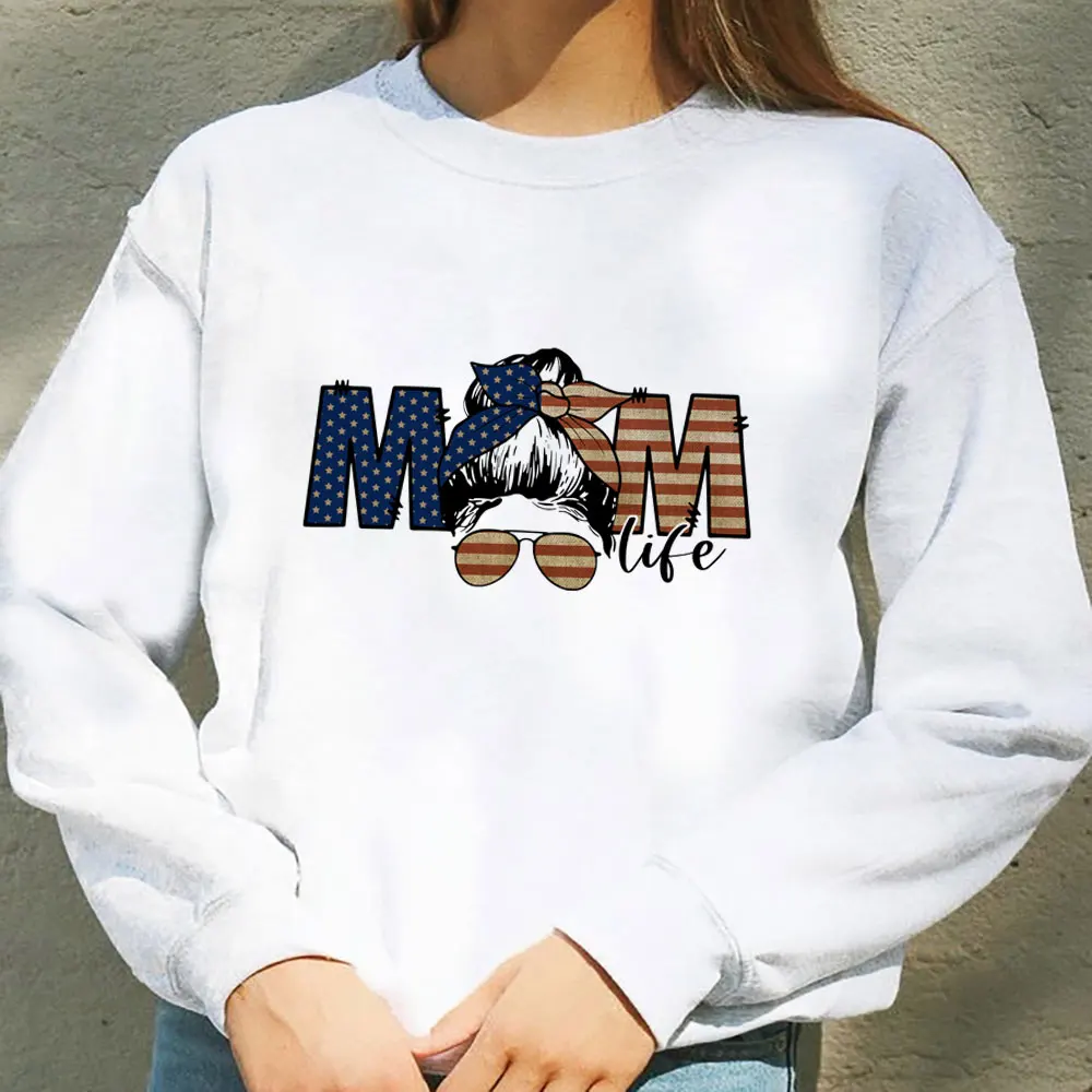 

Mom Life New Arrival Mother's Day Sweatshirt 100%Cotton Women Spring Funny Casual Long Sleeve Top Mother's Day Gift Gift for Mom