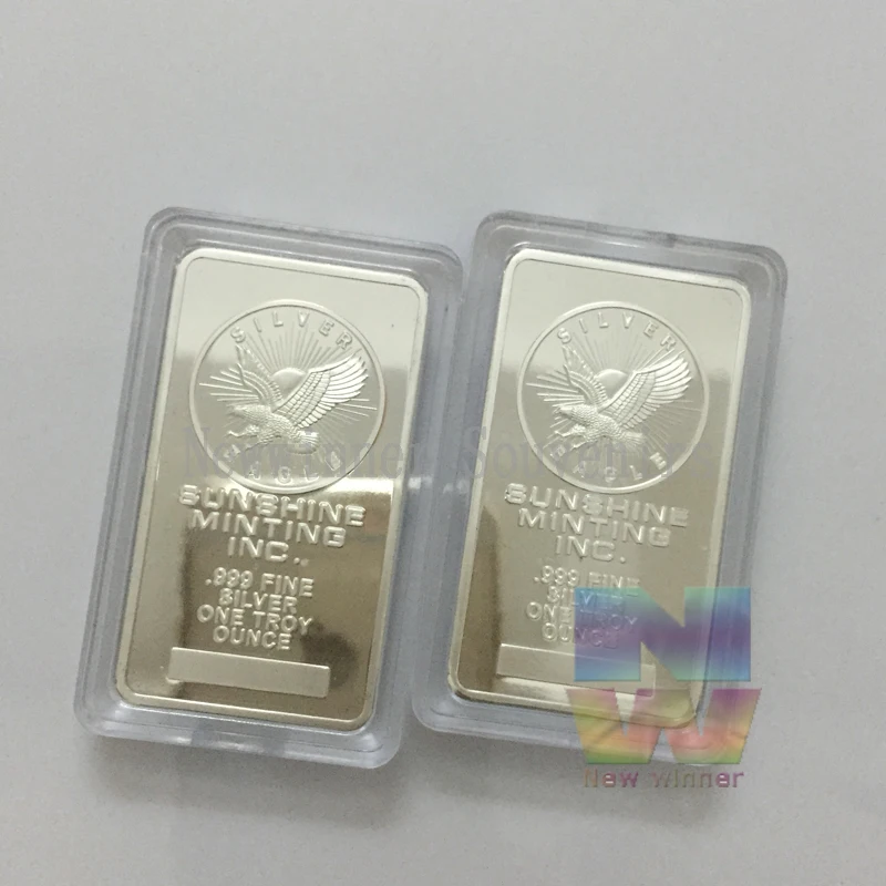 1 Ounce Troy Fine silver 999 Collectibles Coin Sunshine Mint Eagle American Silver bullion Bars