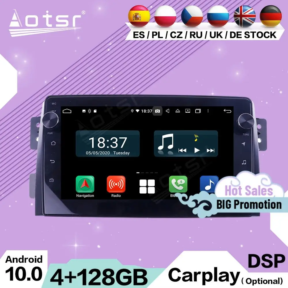 

Автомобильный мультимедийный плеер 4 + 128G Carplay Android 10,0 для Kia Borrego 2008 2009 2010 2011 GPS-навигация BT Видео Аудио Автомагнитола IPS головное устройство