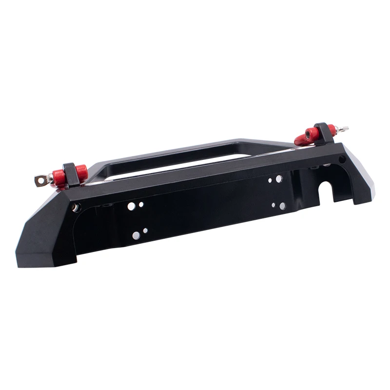 KYX Racing Metal Front Bumper w/ Lights Lamp Upgrades Parts Accessories for 1/10 RC Crawler Axial SCX10 II Traxxas TRX-4 TRX4