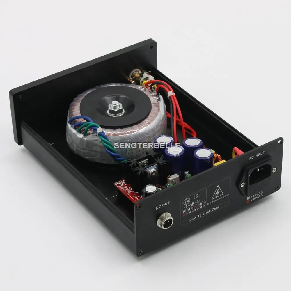 Линейный источник питания HiFi Teradak 100 Вт, малошумный LPS DC5V-DC24V для блока питания аудиоустройств