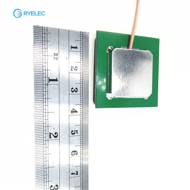 37*37*6.8mm 868mhz rfid Ceramic Patch pcb internal Antenna with mmcx male right angle connector and 8cm cable