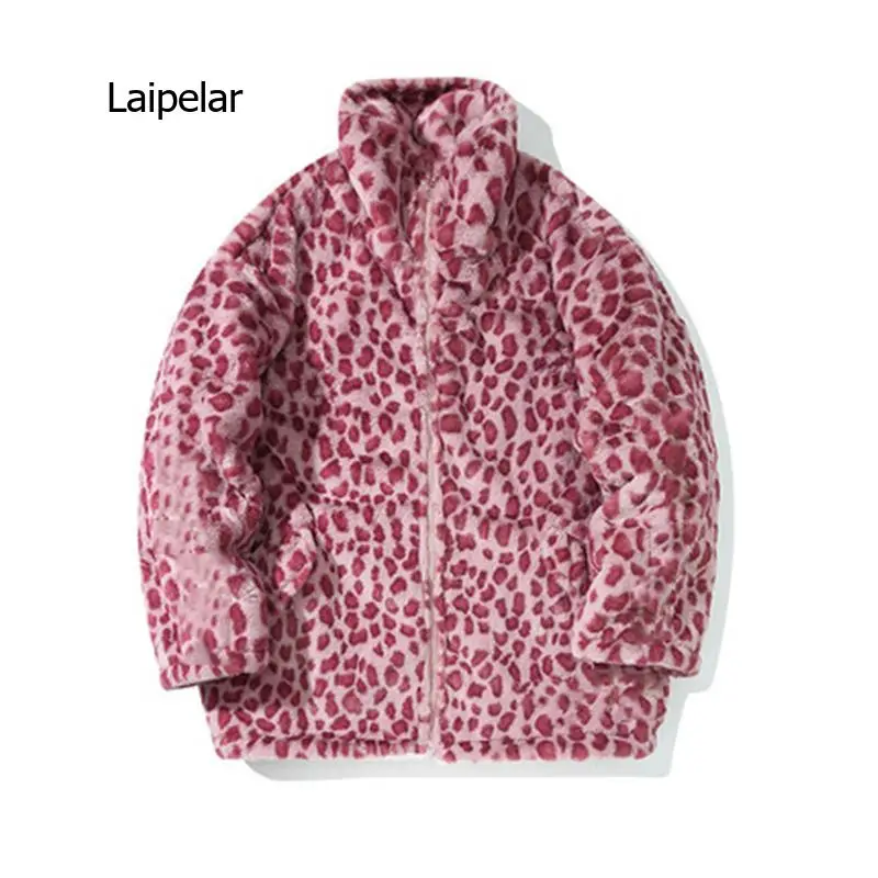 Autumn Winter Women\'s Fur Coats Leopard Think Warm Female Overcoats Loose Woman Hoodies Lady Outerwear Jackets